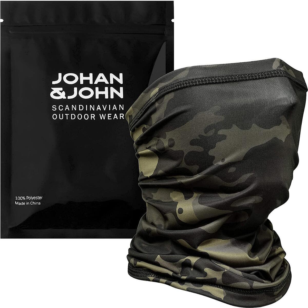 Johan & John Breathable Face Mask Neck Gaiter – High-Quality Camo Gaiter Mask for Men & Women w/ a Secure, Comfortable Fit for Sports & Everyday Wear – Face Mask Washable 100% Polyester