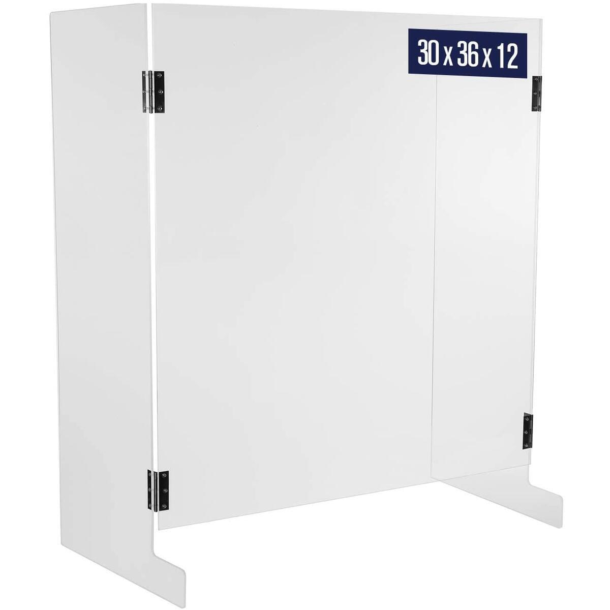Sneeze Guard Acrylic Shield Barrier - 30"W x 36"H x 12"D