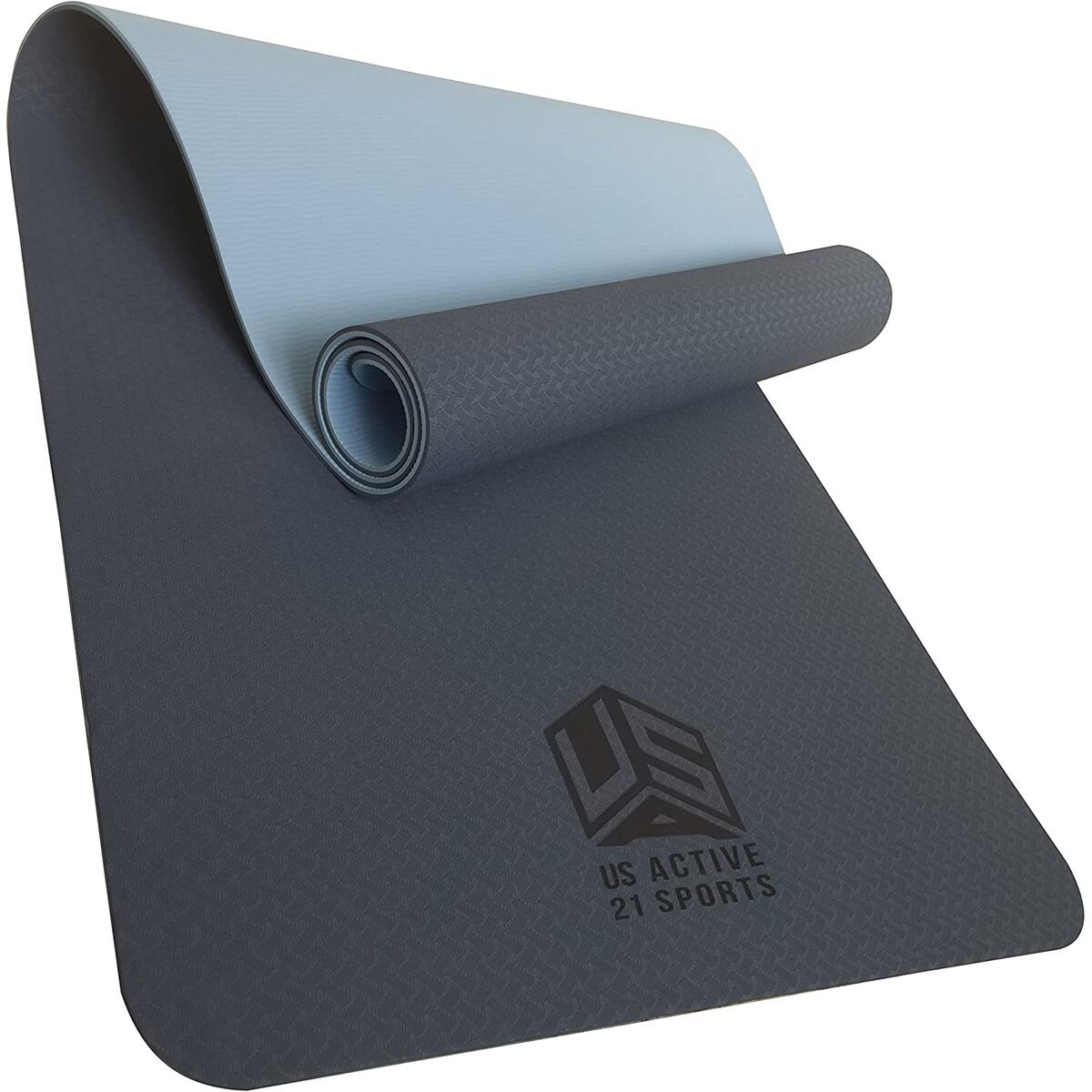 US Active 21 Yoga Mat - Reversible TPE thick yoga mat - Best for home workout and pilates