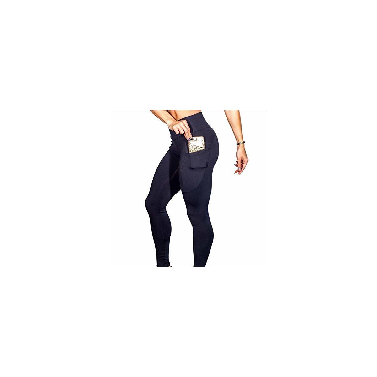 ZENSATION Women's Yoga Pants with High Waste for Improved Tummy Control, with Comfortable Pockets