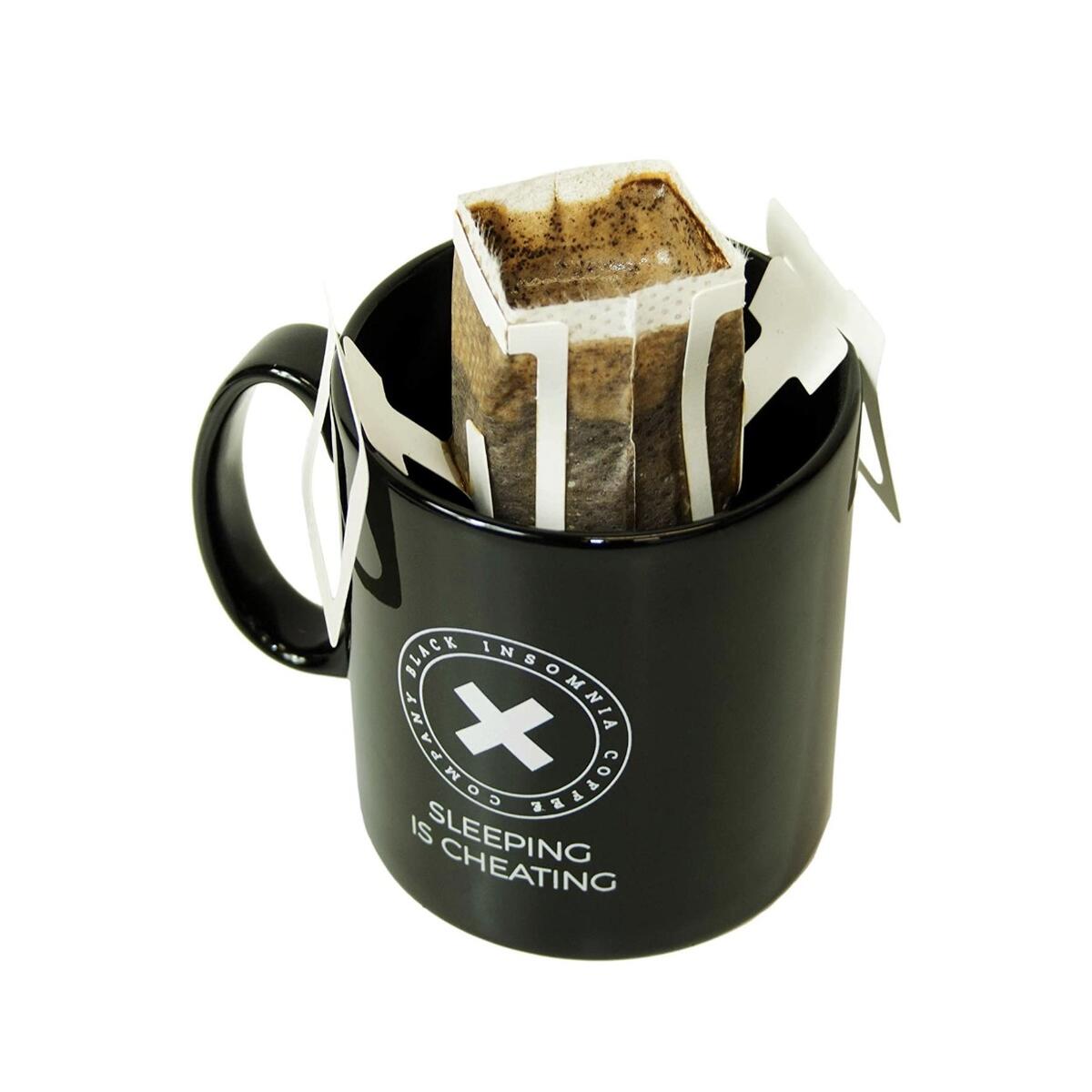 Black Insomnia World’s Strongest Coffee Single Serve Pour Over Bags - 16 Count