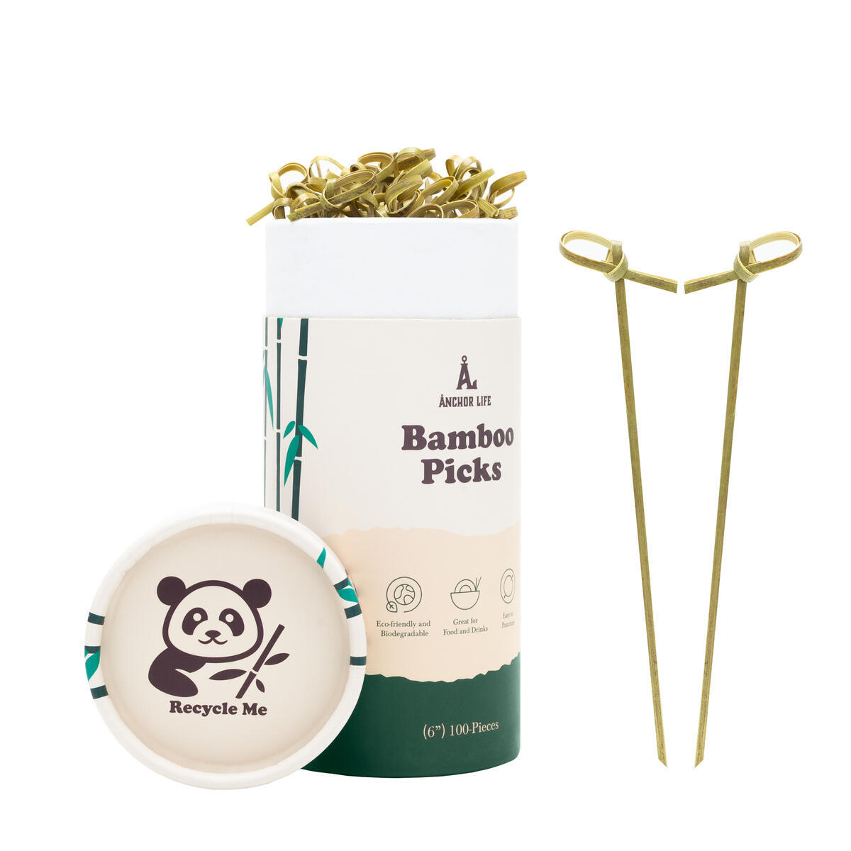 Cocktail Pick Food Appetizer Toothpick - 6 Inch Bamboo Skewers Food Picks for Appetizer and Cocktail Drinks