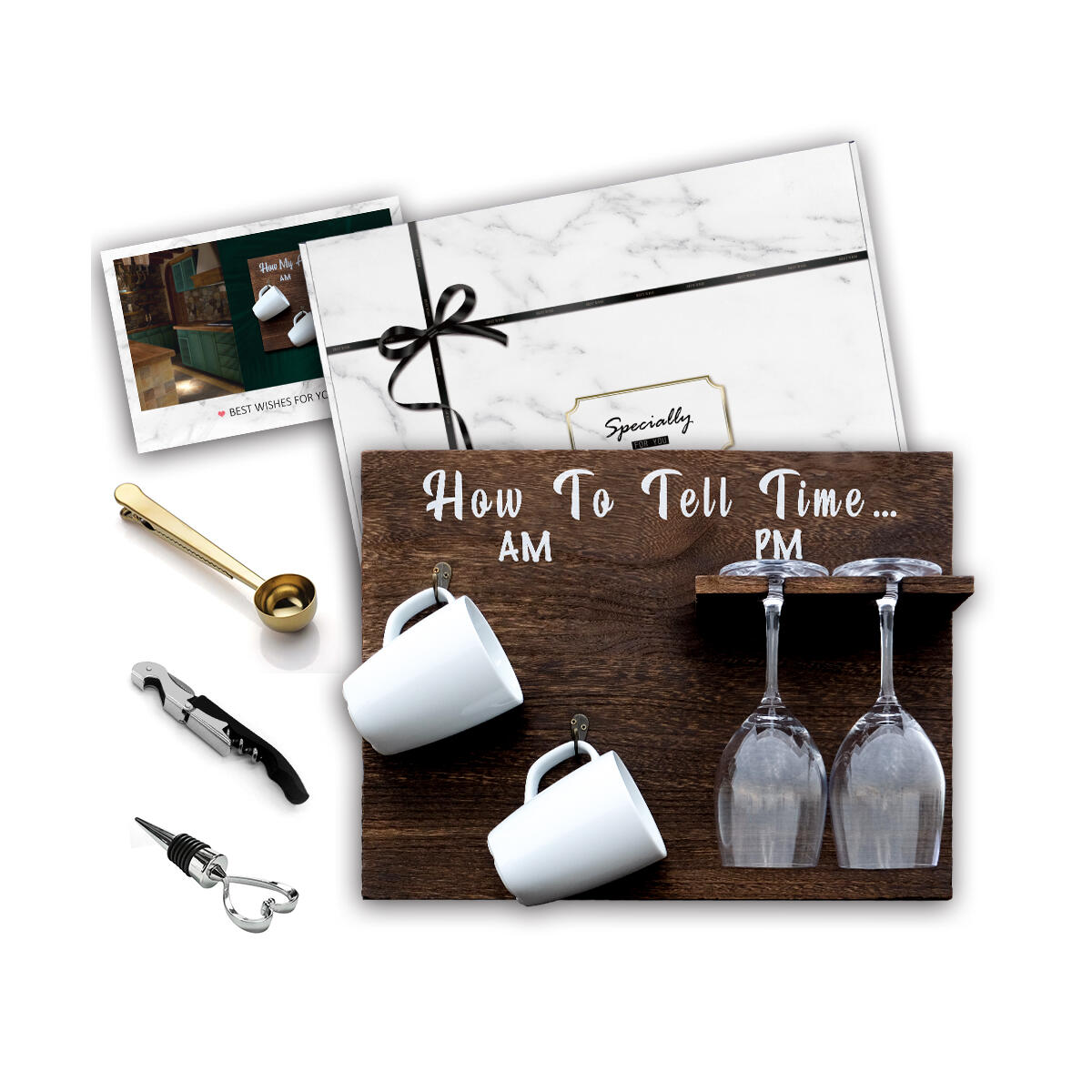Unique Wine or Coffee Themed Gift,  Personalized Birthday Gifts for Women,Wife,Sister,Mom,Father,Nurse,Retirement Gifts