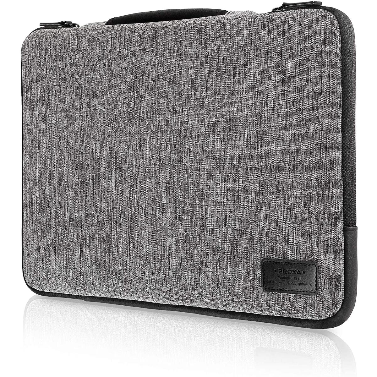 PROXA Laptop Sleeve Bag Briefcase Cover for 15-15.6" MacBook Air/Pro Microsoft Dell Acer ASUS HP Lenovo Toshiba 15-15.6" Notebook Computer Tablet, Ultra Slim with Dual Layer, Space Grey