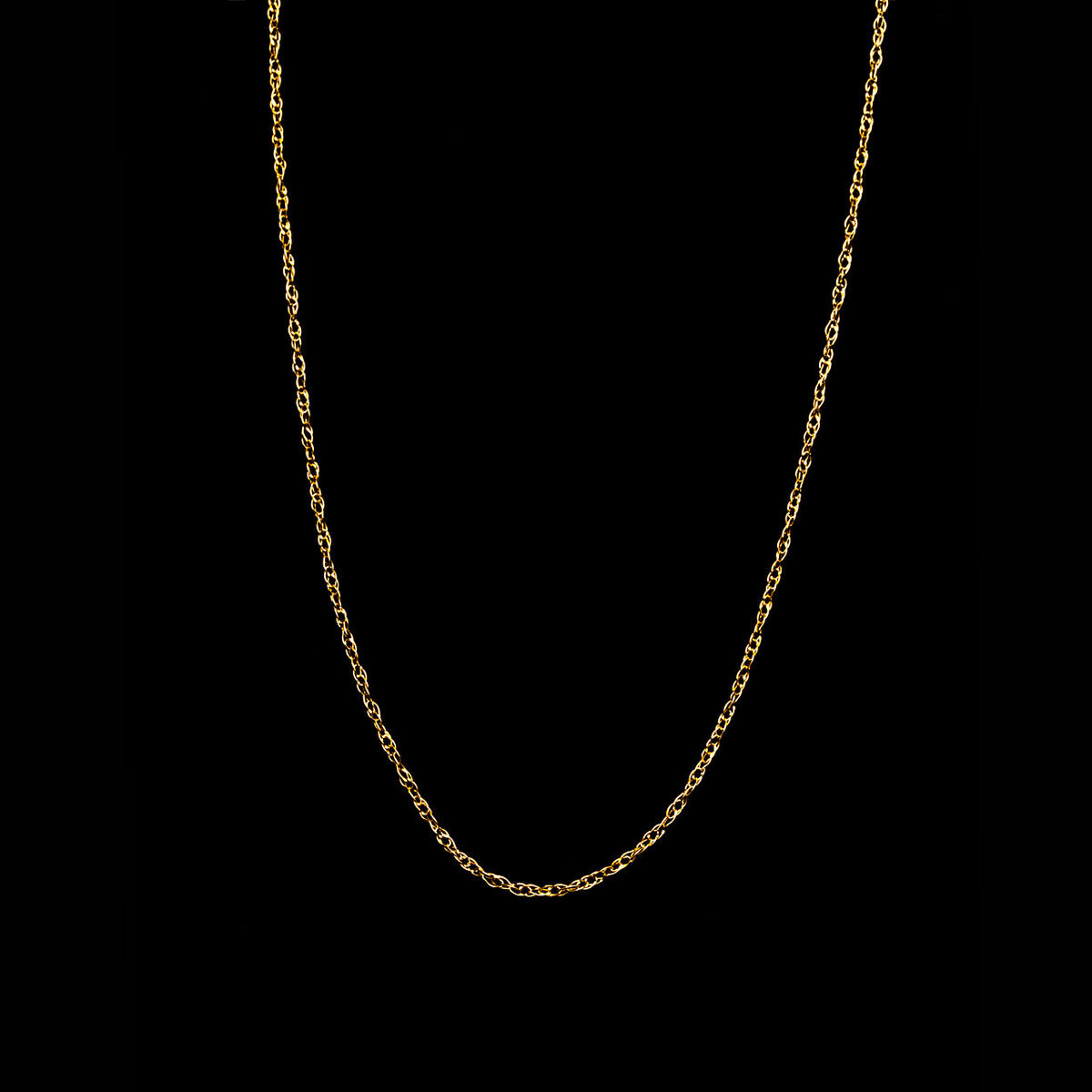 Thin 10K Gold Rope Chain 20”