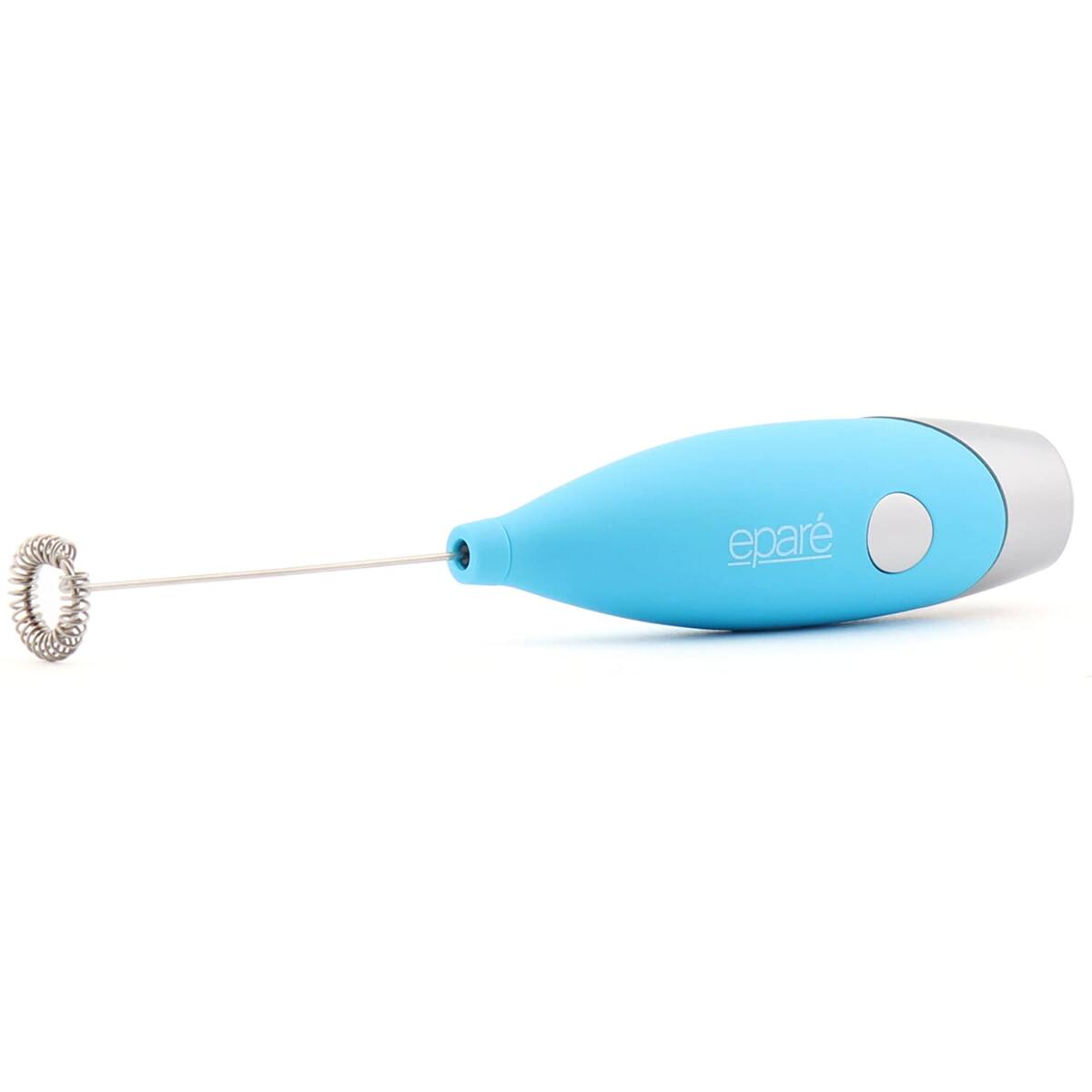 Eparé Milk Frother Whisk- Electric Battery Operated for Cappuccino Latte Coffee Foam and Matcha (Cyan)