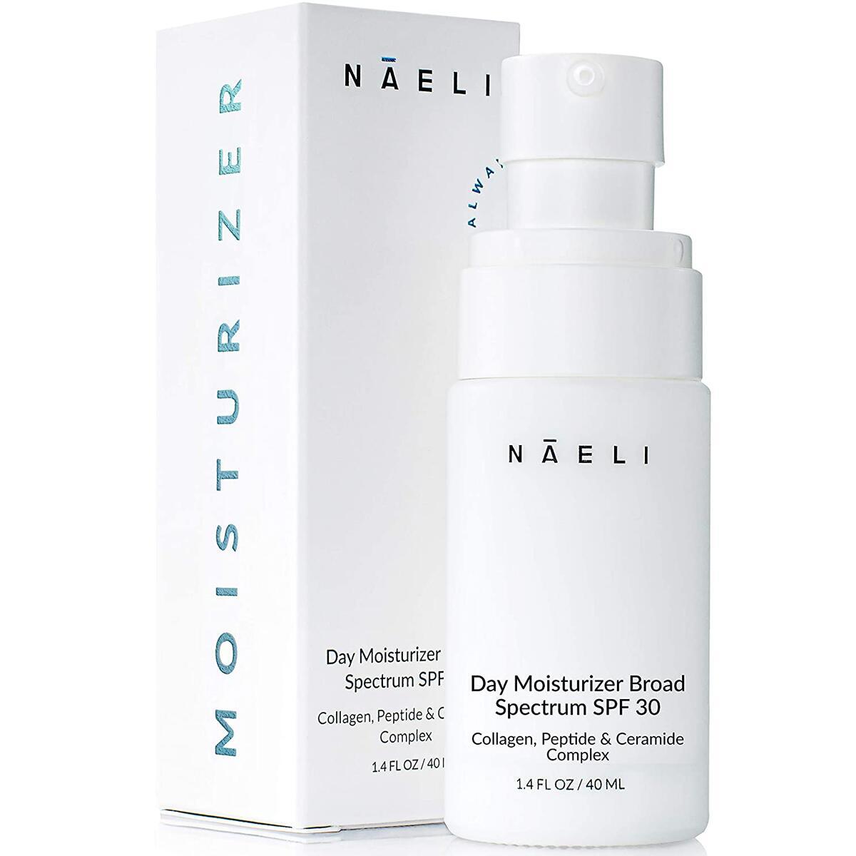 Face Moisturizer with SPF 30 - Anti Aging Collagen & Peptide Cream - Reduces Wrinkles & Plumps Skin - Lightweight Hydration with Hyaluronic Acid - Paraben Free, Non-Comedogenic & Reef-Safe, 1.4 oz