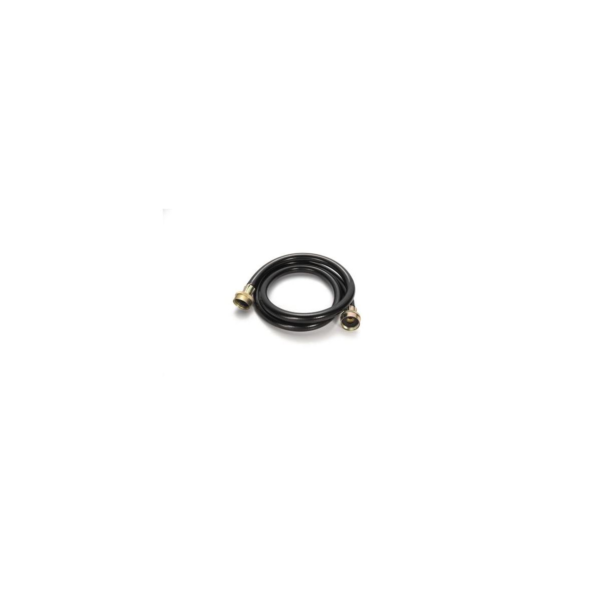 10 Feet Washing Machine Hose Durable Black Rubber, EPDM Rubber, F3/4 Inch X F3/4 Inch Supply Line