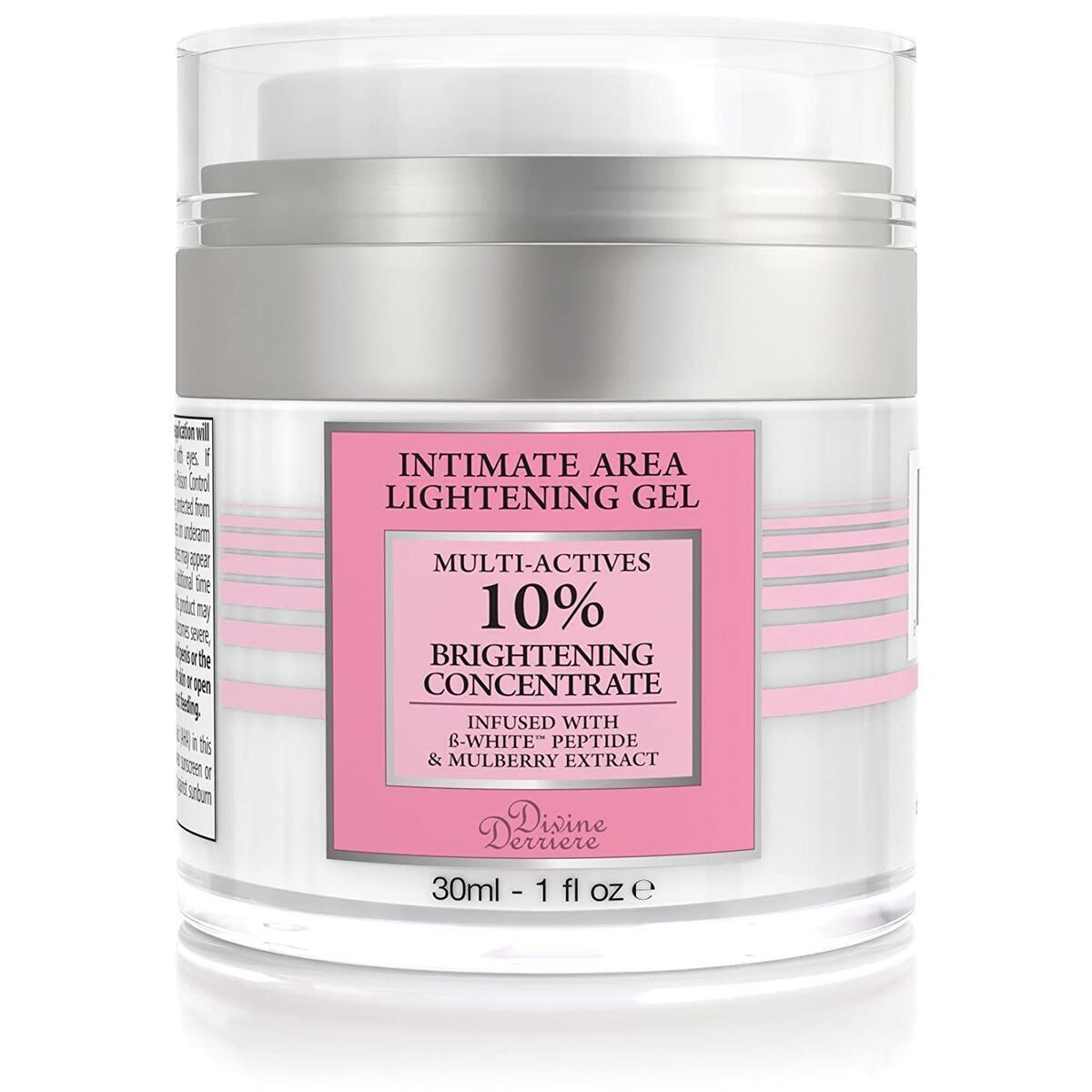 Intimate Skin Lightening Gel for Body, Face, Bikini and Sensitive Areas - Skin Whitening Cream Contains Mulberry Extract, Arbutin, B-White Peptide
