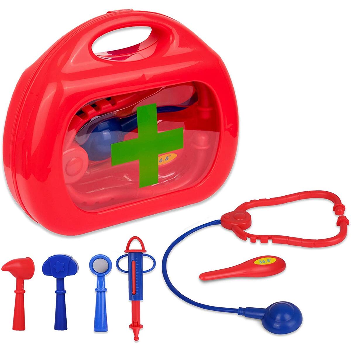 My First Medical Kit, Doctor Set with Storage Box, 6 pcs Packed in a Sturdy Gift Case, Great Gift for Children , Recommended Age 3+