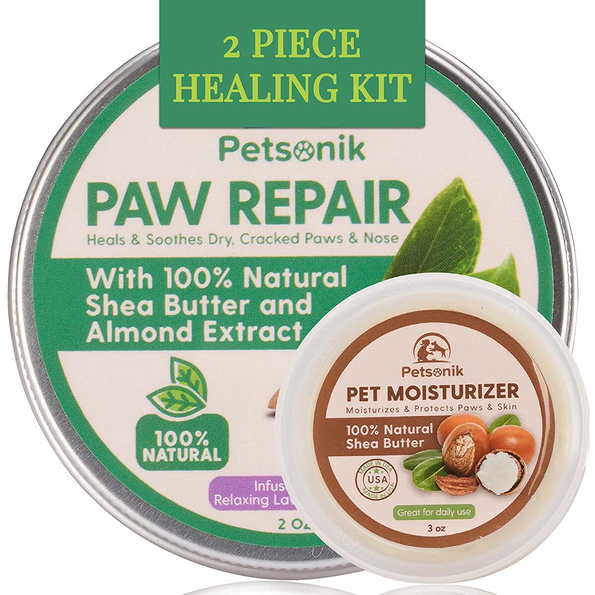 Dog Paw Balm Healing Kit (2 pc) | Paw Repair + Pet Moisturizer & Soother
