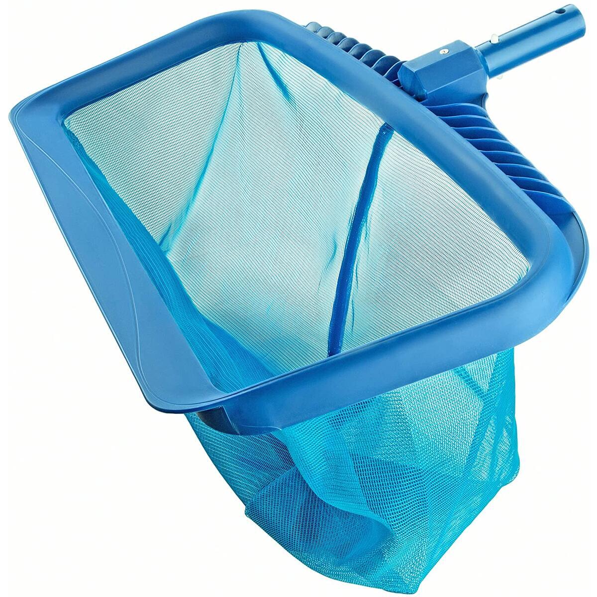 BOZZON Pool Skimmer Net for Cleaning - 18'' Wide - 15.7'' Deep Bag - Heavy Duty - Fine Mesh - Swimming Pool Nets - Pool Leaf Rake - Debris Catcher
