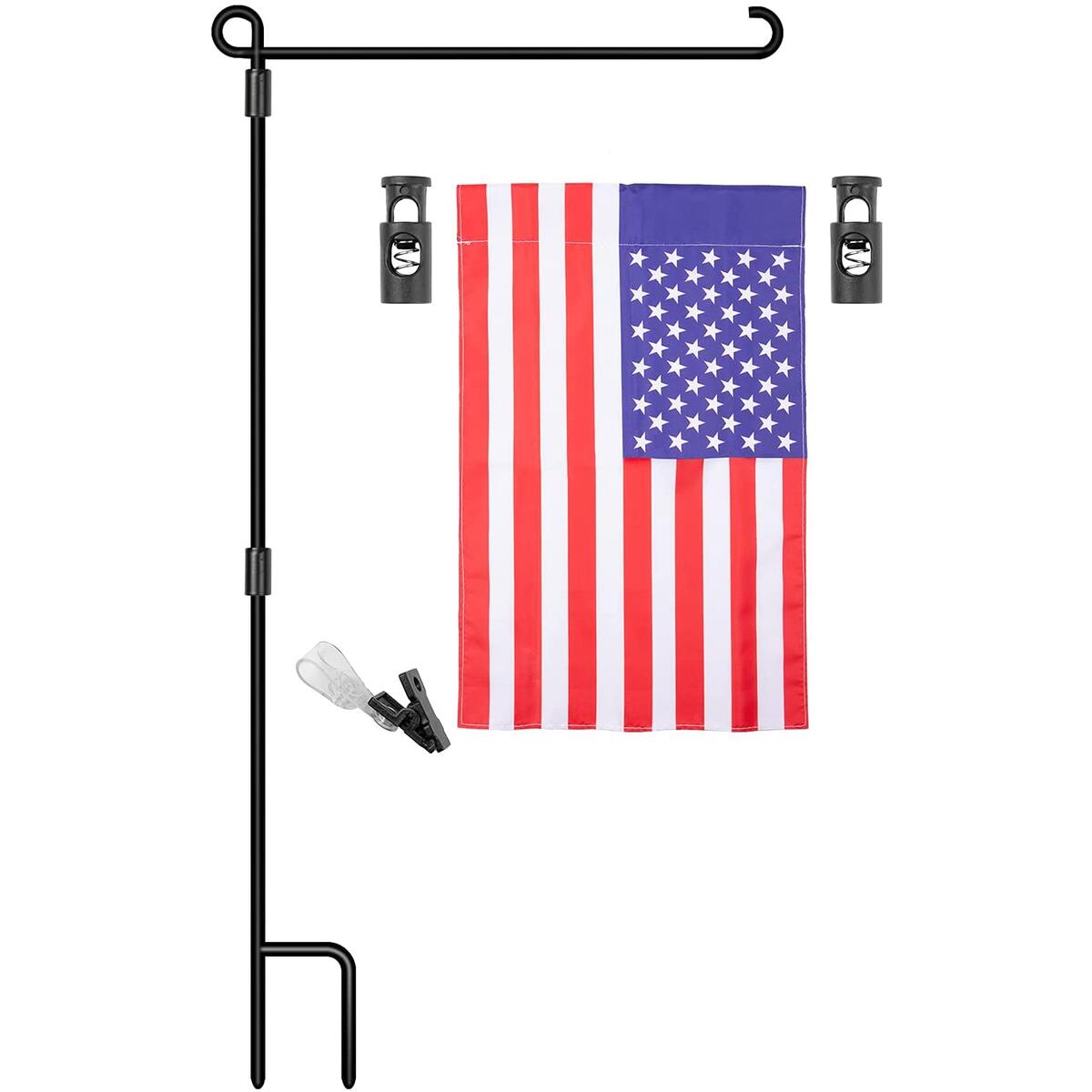 Garden Flag Stand with U.S. Flag [ONLY CHOOSE 1-PACK]