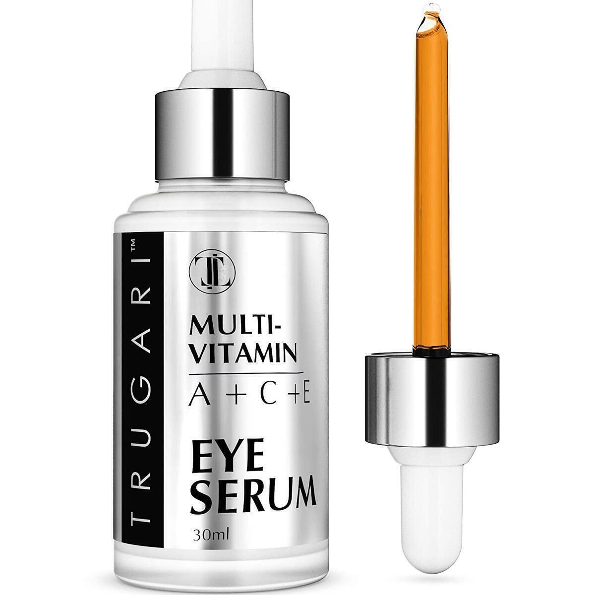 Multi-Vitamin (A + B + C + E) Eye Serum - Anti Aging Wrinkles For Bags & Dark Circle - Fine Lines and Circles Under Eyes Puffiness Puffy Eyes Applicator Gel