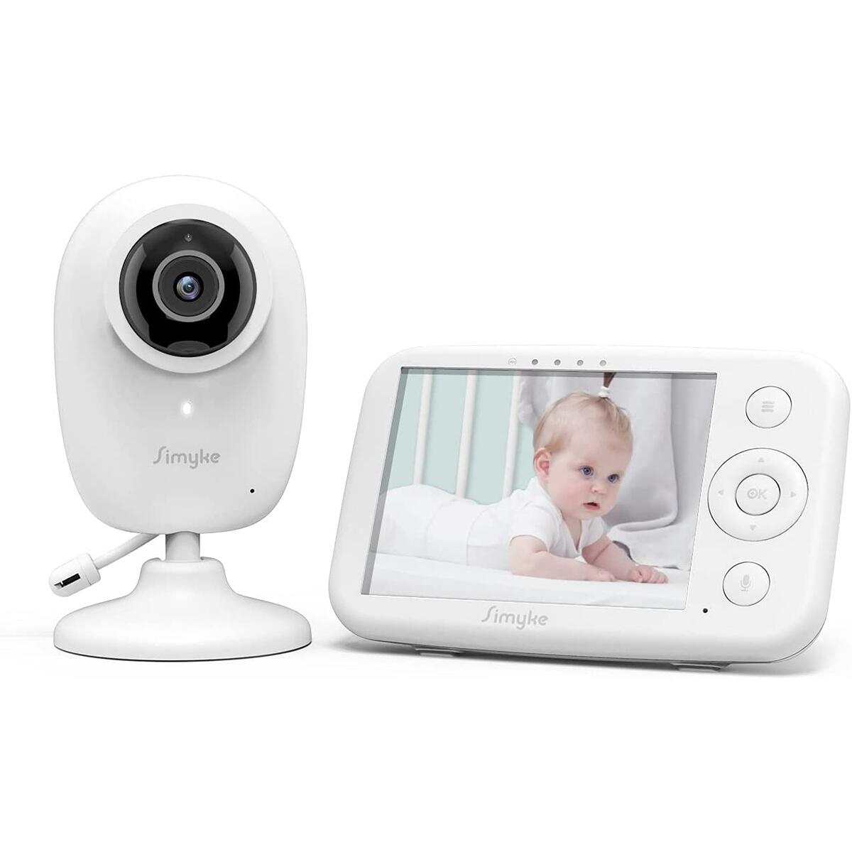 Video Baby Monitor with Camera and Audio 3.5" LCD Digital Display with Long Range Night Vision Temperature Monitoring VOX Auto Lullaby Function for Elderly 700ft 1200mAh Battery Capacity