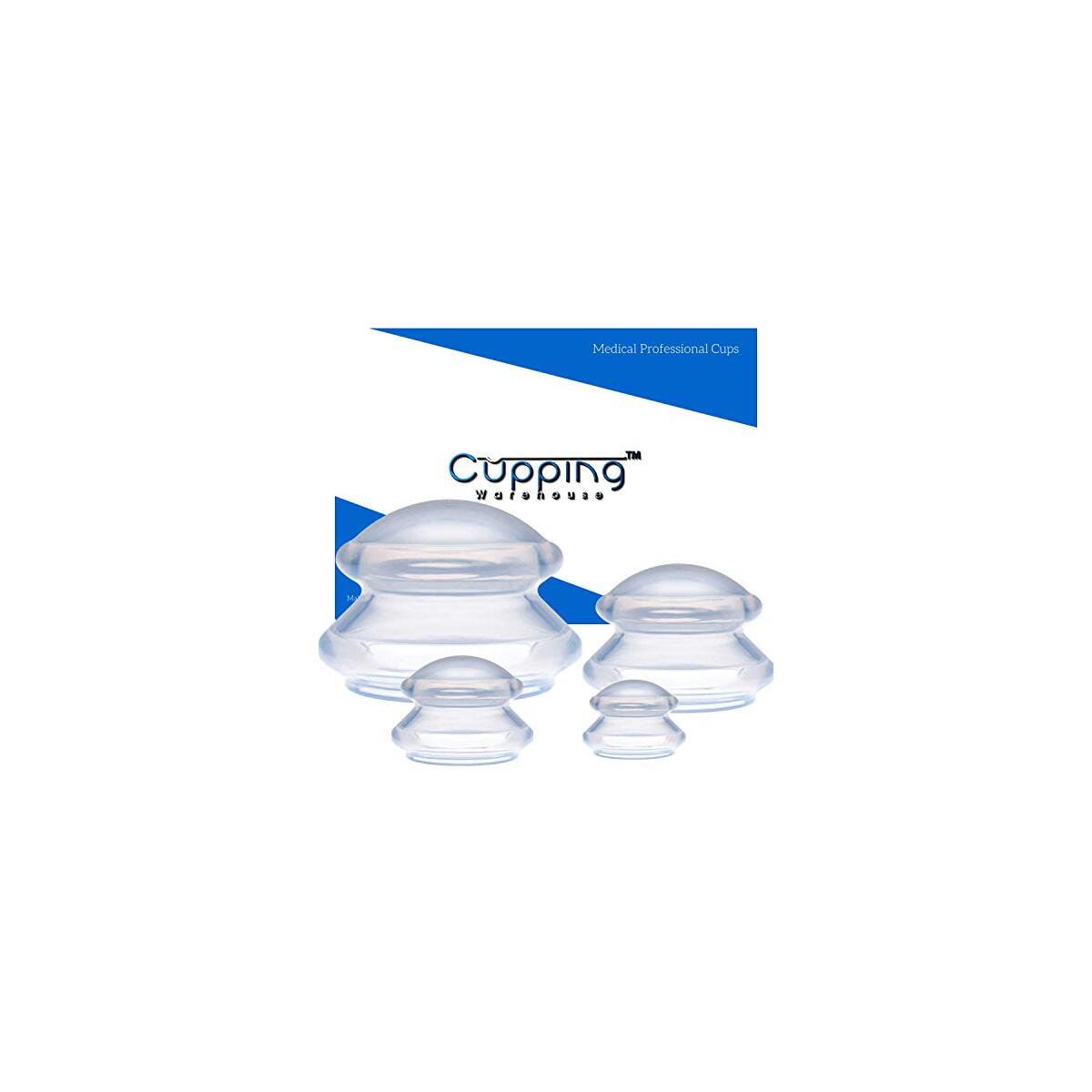 Cupping Warehouse Supreme 4 DEEP PRO 6065 Sturdy Harder Rigid Cups for Advanced Treatments - Professional Cupping Therapy Sets Chinese Silicone Massage Suction Cups for Joint, Pain, Muscles, Fascia