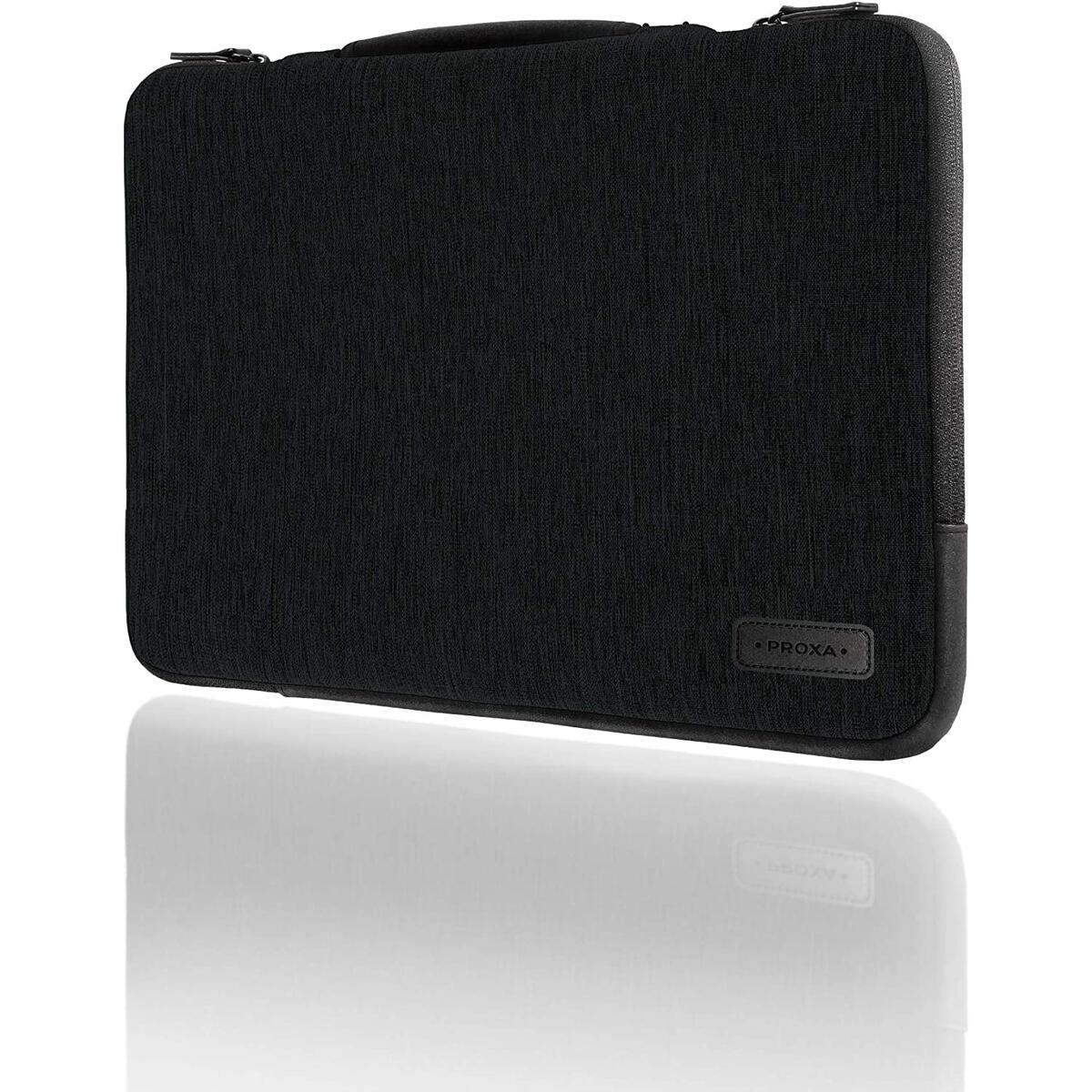 PROXA Laptop Sleeve Bag Briefcase Cover for 13-13.3" MacBook Air/Pro Microsoft Dell Acer ASUS HP Lenovo Toshiba 13-13.3" Notebook Computer Tablet, Ultra Slim with Dual Layer, Elegance Black