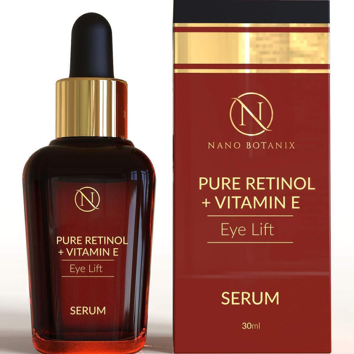 Eye Lift Serum Anti Aging Bags & Dark Circle - Pure Retinol Hyaluronic Acid with Vitamin E