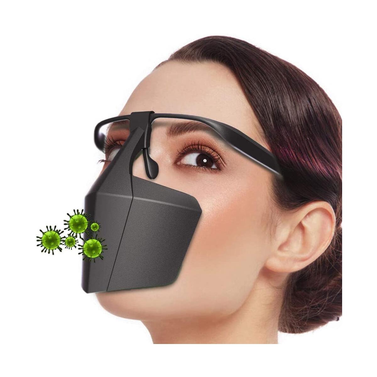 Nose Protection Cover | Protect your nose with Nose Shield | Unisex | for any head and nose size | Powerlap Pro | Nose Shield Pro Gear Matt Black | for Protection & Kitchen and General protection