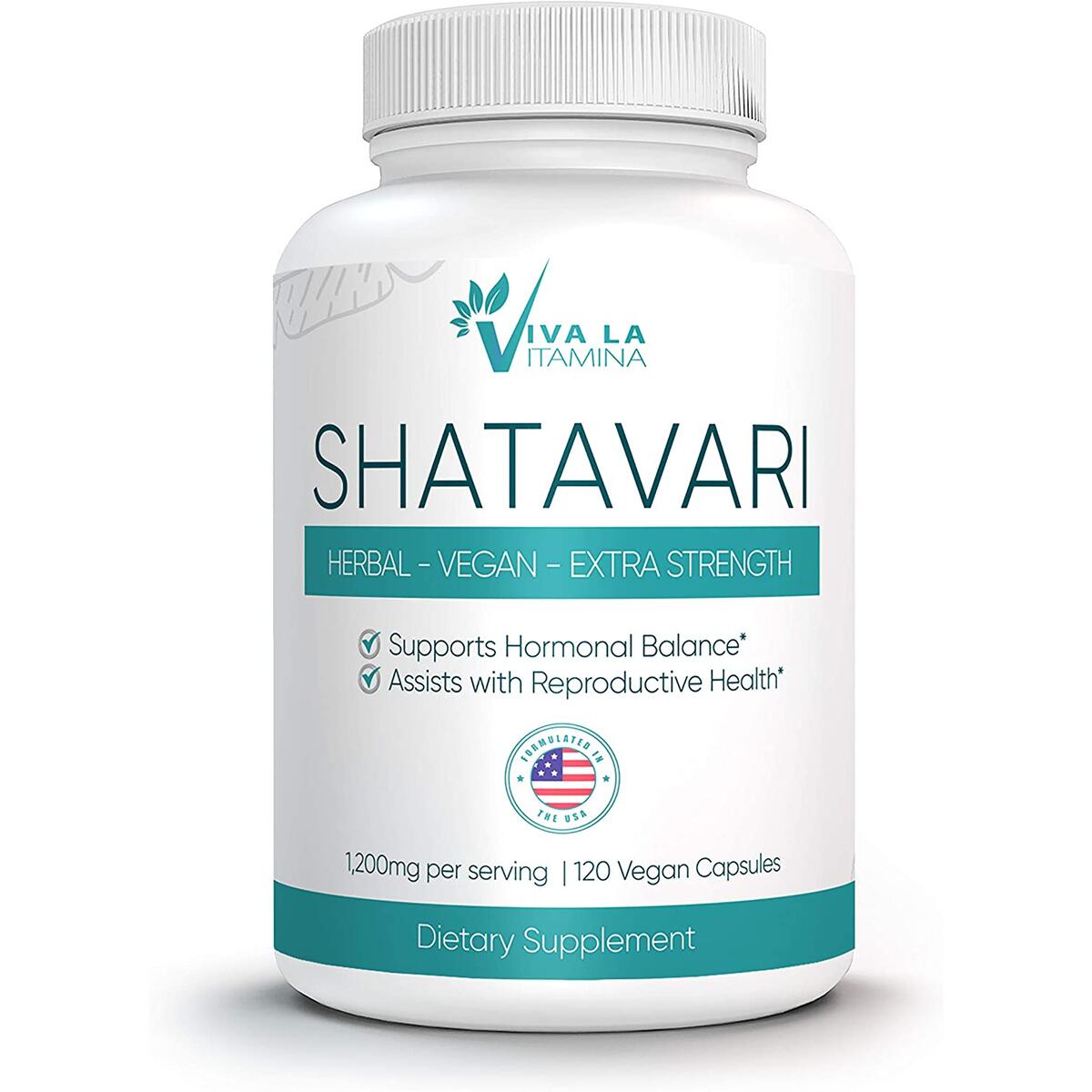 Shatavari Extract Capsules 1200mg Hormonal Balance Supplement for Women – Promotes Reproductive Health, Hot Flashes Menopause Relief and Lactation Support for Breastfeeding Mothers (120 Vegan Caps)