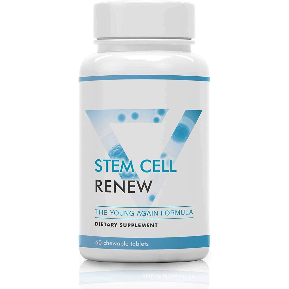 Stem Cell Renew | Boost Your Natural Supply of Stem Cells to Strengthen Mental Sharpness, Help Slow Signs of Aging and Restore Youthful Energy - Created by NASA Scientist | 1-Month Supply (60 Count)