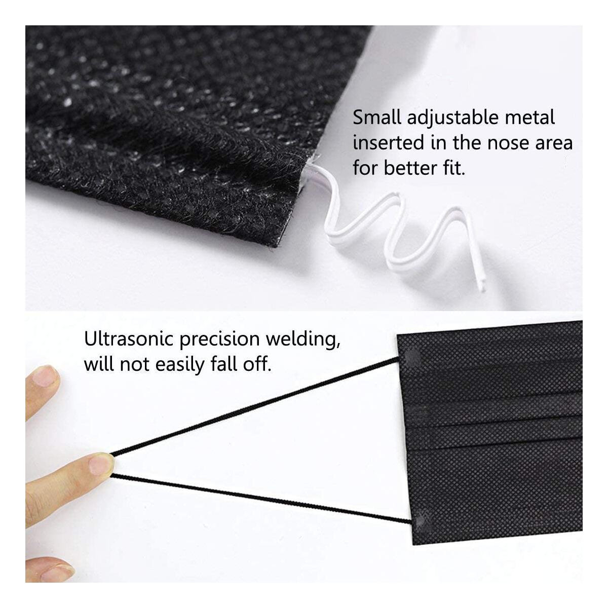 Black Disposable Masks - Non Medical