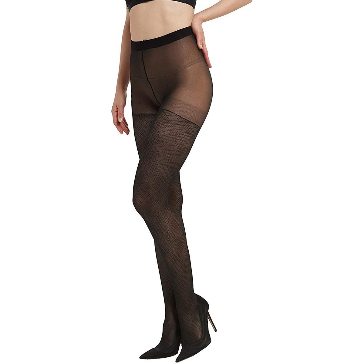 Carpediem Women Thigh High Stockings, Stockings Women, Black Fishnet Patterned, High Nylons Women Tights Black