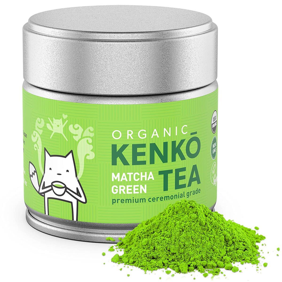 KENKO Matcha Green Tea Powder [USDA Organic] Ceremonial Grade - Japanese, Green, 30g (1oz)
