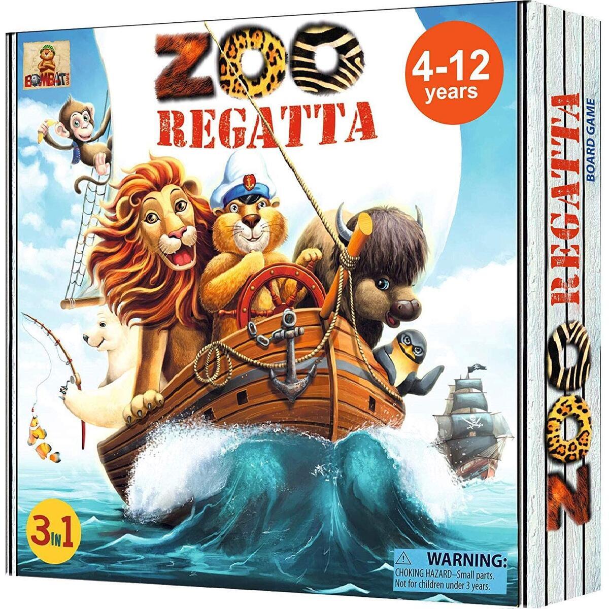 ZOORegatta - Award Winning Adventure Family Board Games for Kids 4 Year Old and Up - Best Action and Educational Kids Board Games for Families