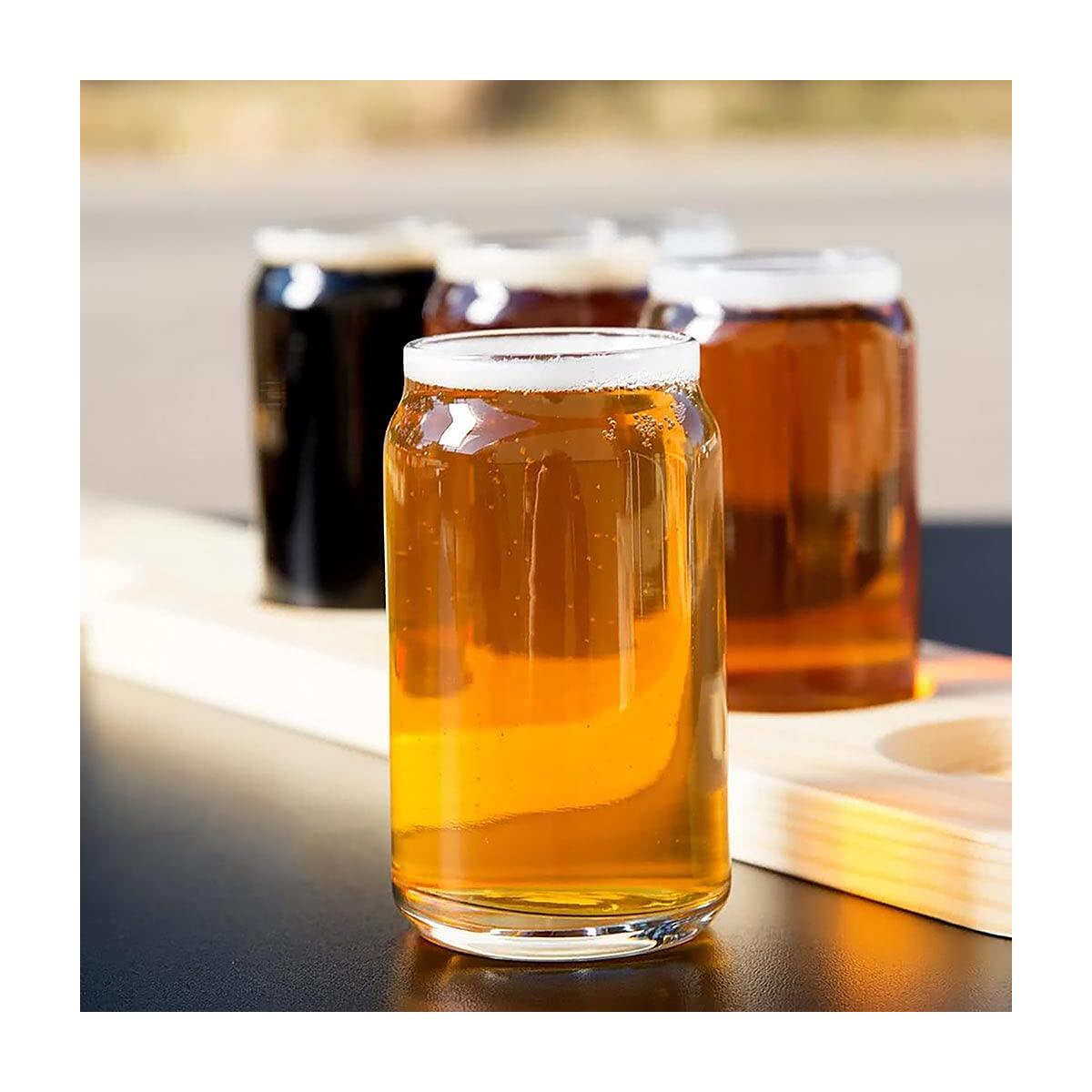 Drinking Glasses 10pc Set - Can Shaped Glass Cups, 16oz Beer Glasses, Tumbler Cup, Cocktail Glasses, Whiskey Glasses, Iced Coffee Glasses, Iced Tea Glasses, Wine Cups, Water Glasses, Party Drinkware.