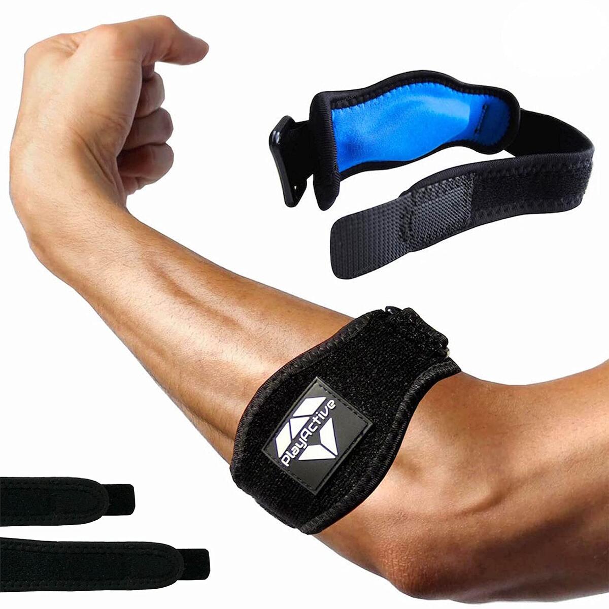 Tennis Elbow Brace (2 Pack) for Tendonitis - Best Tennis & Golfer's Elbow Strap Band with Compression Pad