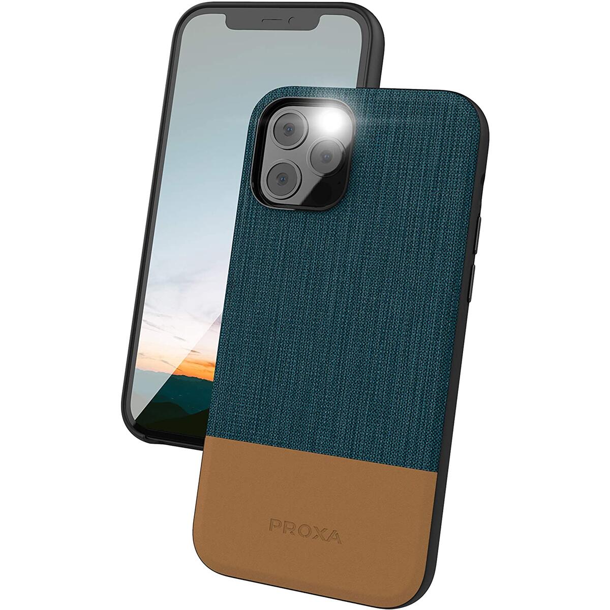 PROXA iPhone 12/12 Pro 6.1 inch Case (2020) - Wireless Charging Compatible - [Protective/Scratchproof]- [PROXA Magnetic Wireless Car Charger Compatible Version]-Pacific Blue