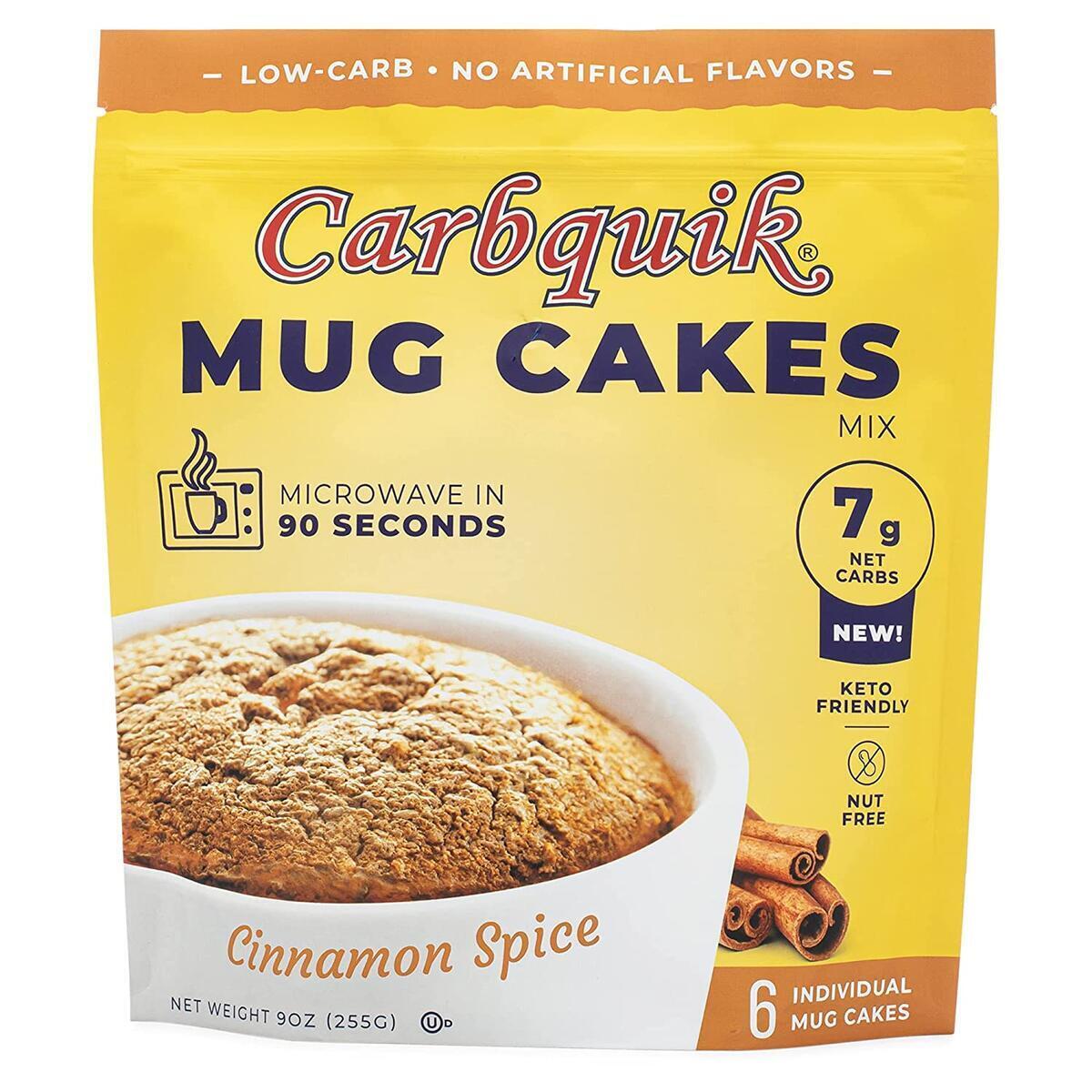 Carbquik Keto Mug Cakes (Cinnamon Spice - 6, 1.5oz Mug Cakes)