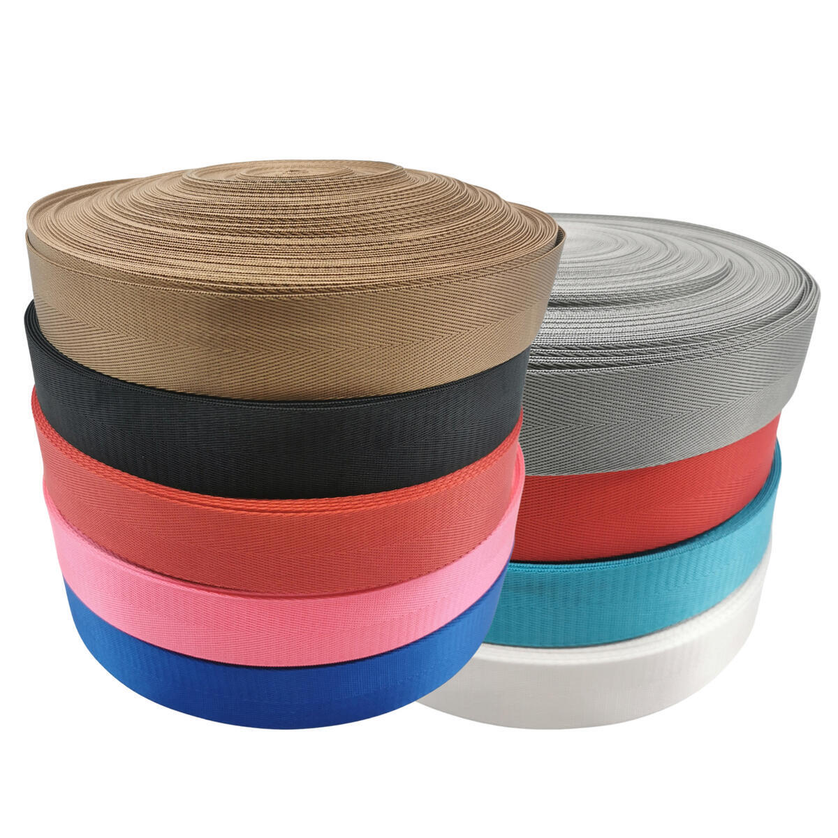 1.5" Seat Belt Nylon Webbing with Nine Finished Colors - 45 Yards