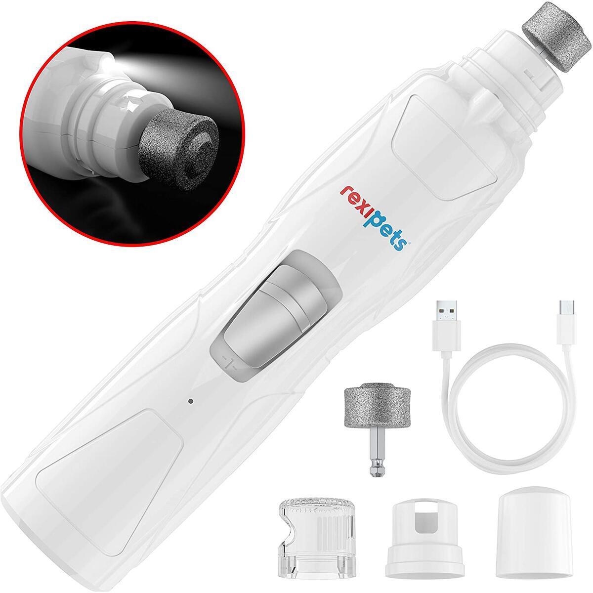Dog Nail Grinder - Professional LED Light - Rechargeable