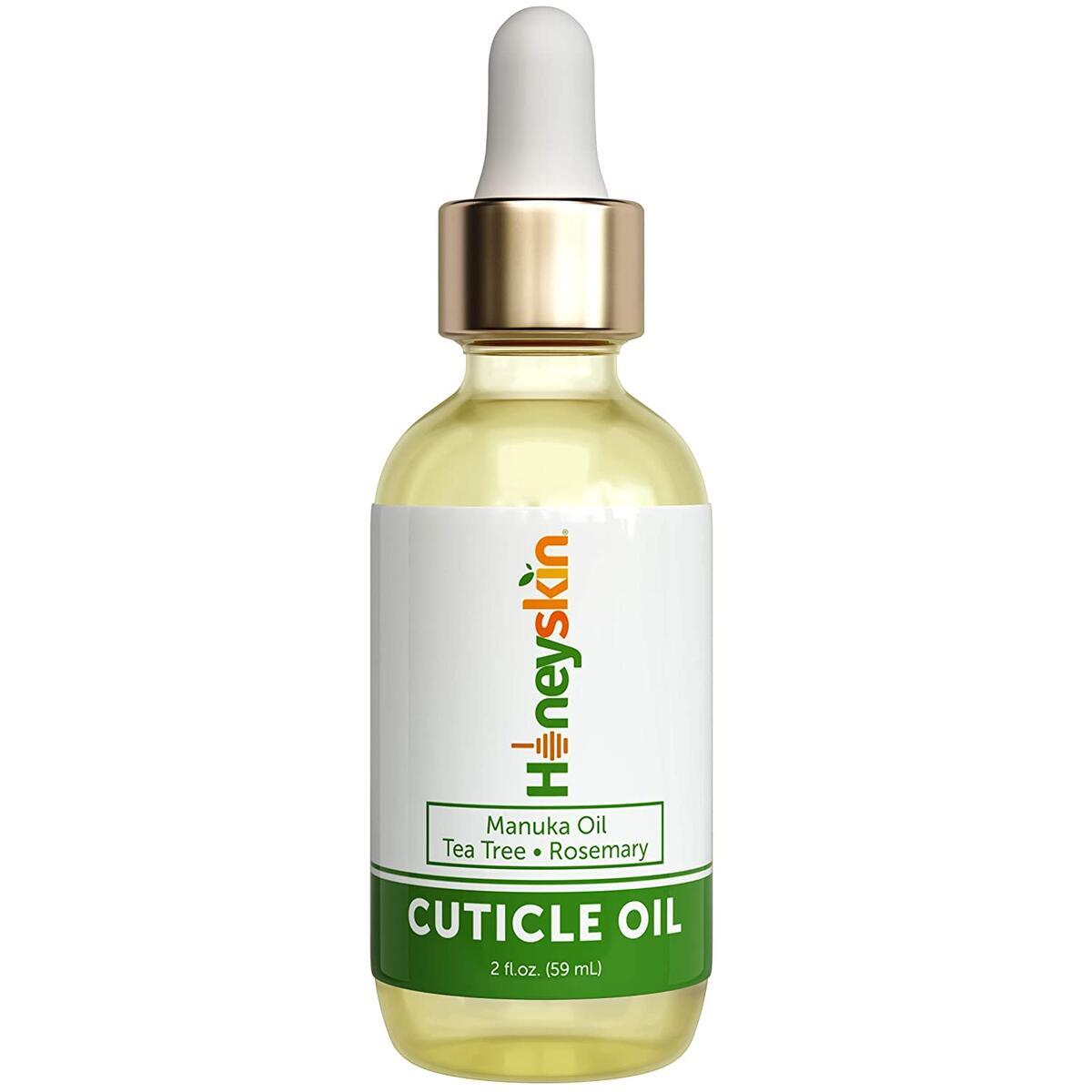 Nourishing Nail Care Cuticle Oil - Infused with Manuka Honey and Tea Tree Oil - Manicure and Pedicure SPA Essential for Softer and Stronger Nails - Natural Moisturizer for Dry Cracked Cuticle (2oz)