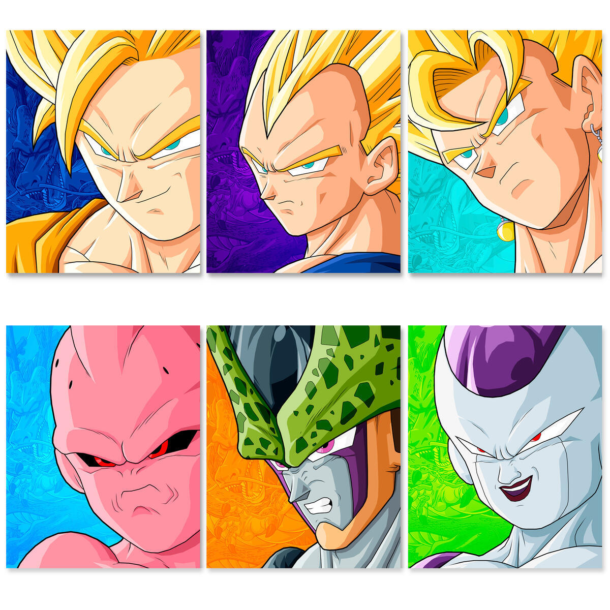 Dragon Ball Z Poster Set - Faces Version