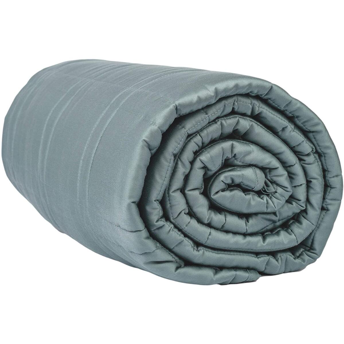 Aviano Premium Bamboo Cooling Weighted Blanket for Adults - 20 lbs (Stone Green)