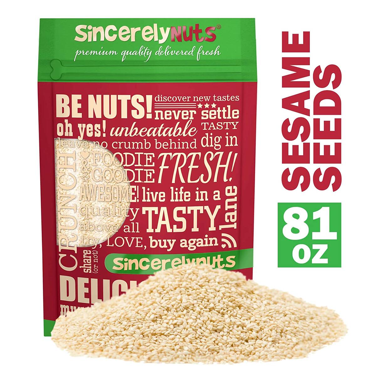 Rebate ONLY for Size: 5 Pound (Pack of 1)  -  Sincerely Nuts Hulled Sesame Seeds (5Lb Bag) | A Heart Healthy Snack Rich in Fiber, Minerals & Antioxidants | Source of Plant Based Protein | Gluten Free & Kosher