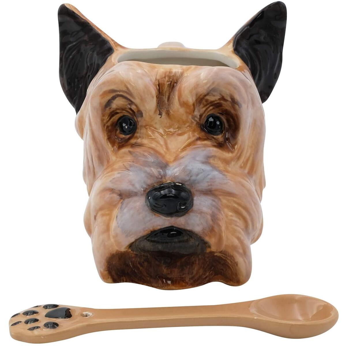 3D Hand Painted Dog Coffee Tea Ceramic Mug Cute Pet Perfect Dog Lover (Yorkshire Terrier Large Only)