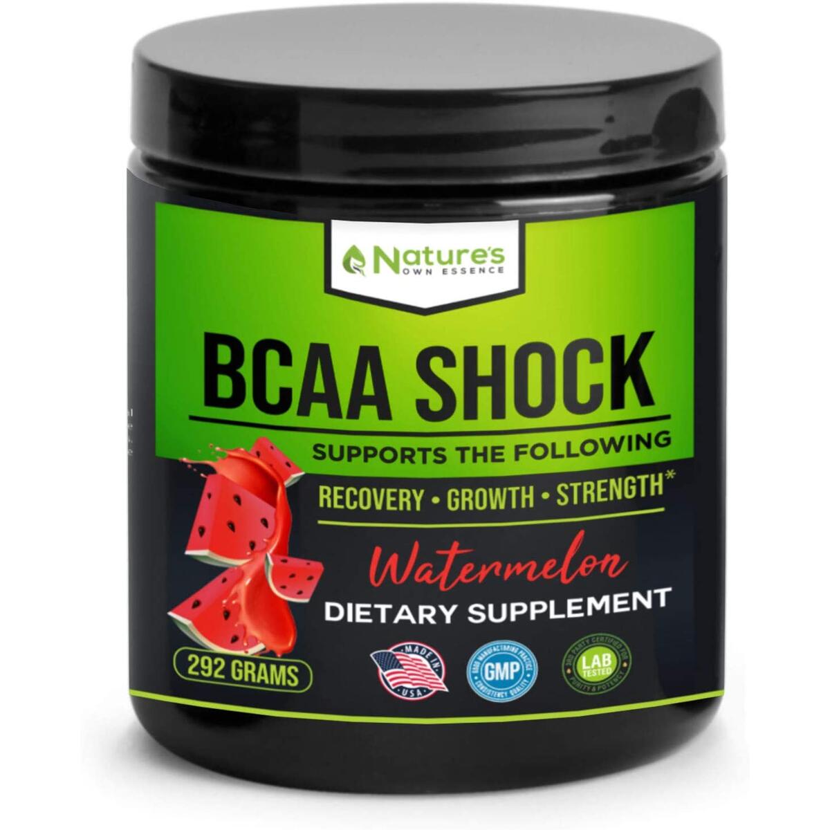 BCAA Powder Essential Amino Acids - Post Workout Muscle Recovery Drink - BCAAs Pre-Workout Natural Supplement for Performance, Energy, Immunity, Lean Build for Men & Women - Watermelon - 45 Servings