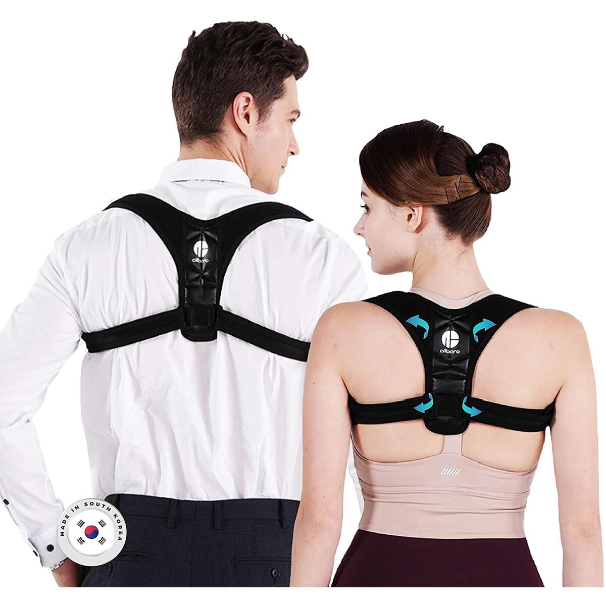 ALLBARO Posture Corrector – Fully Adjustable Upper Back Brace in Different Sizes for The Best Fit, Discreet Under Clothes, Comfortable Back Straightener for Back, Neck, Shoulder Pain