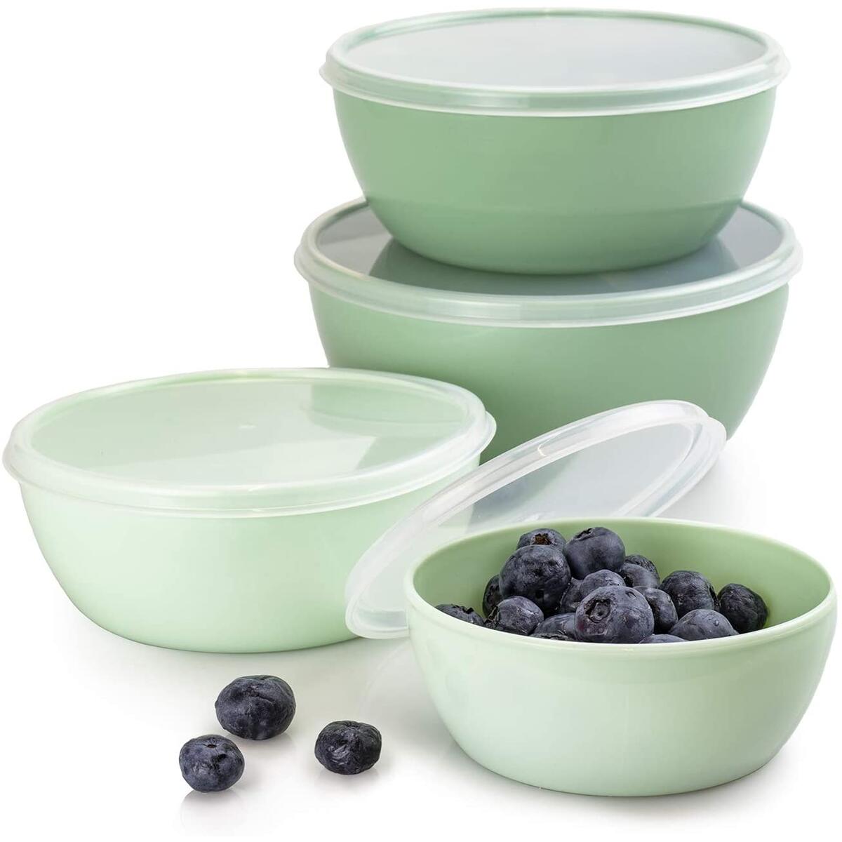 Rebate only for Color : Ombre Mint - Cook with Color Mini Mixing Bowls Sets - Set of 2 MINI Nesting Bowls with Lids, Includes 12 Prep Bowls and 12 Lids, Microwave Safe Plastic Mixing Bowl Set