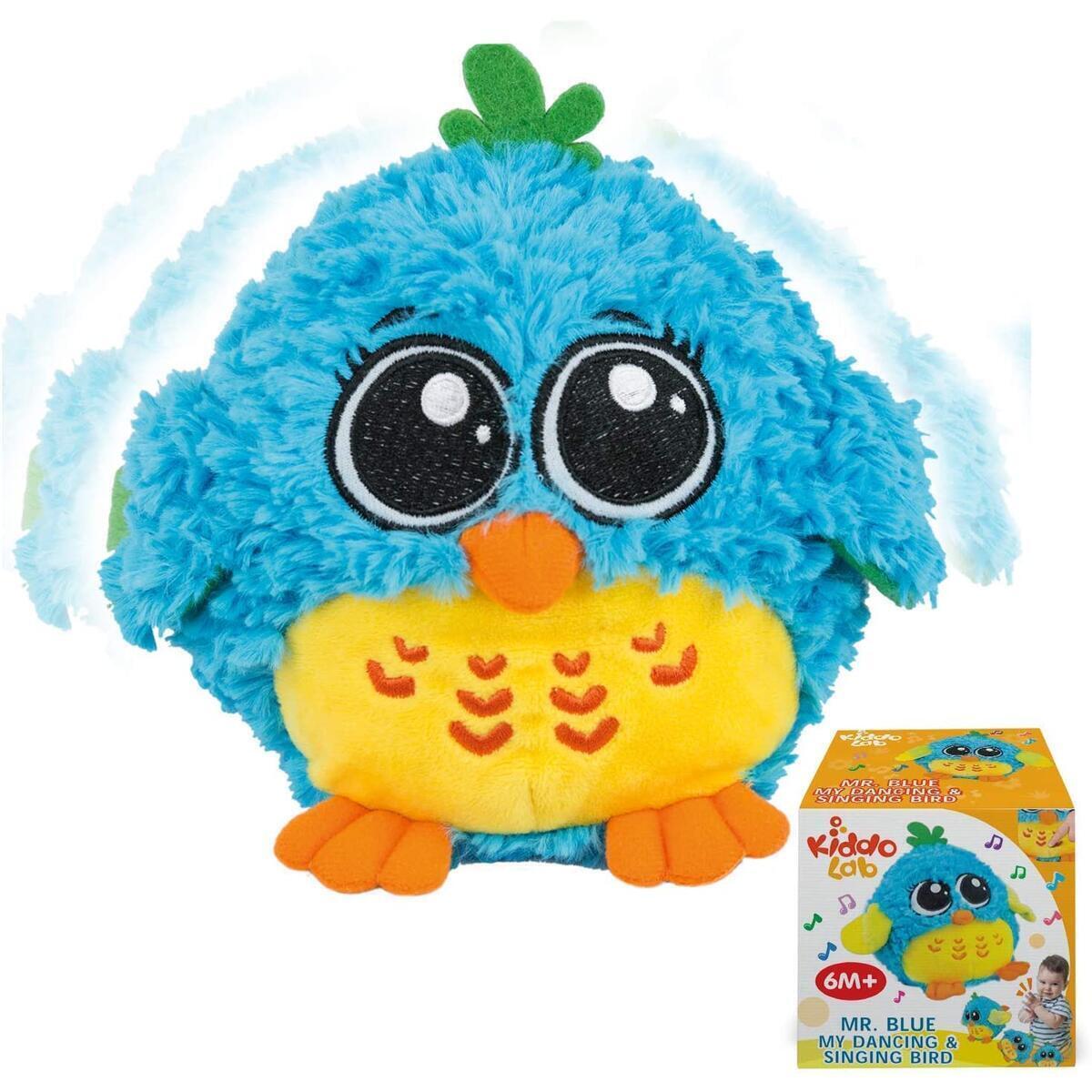My Dancing and Singing Bird Mr. Blue - Musical Toys for Toddlers and Infants. Baby Singing Funny Owl Toy. Sound and Touch Activated Blue Bird Toy for Girls and Boys, Age 6 Months to 6 Years Old