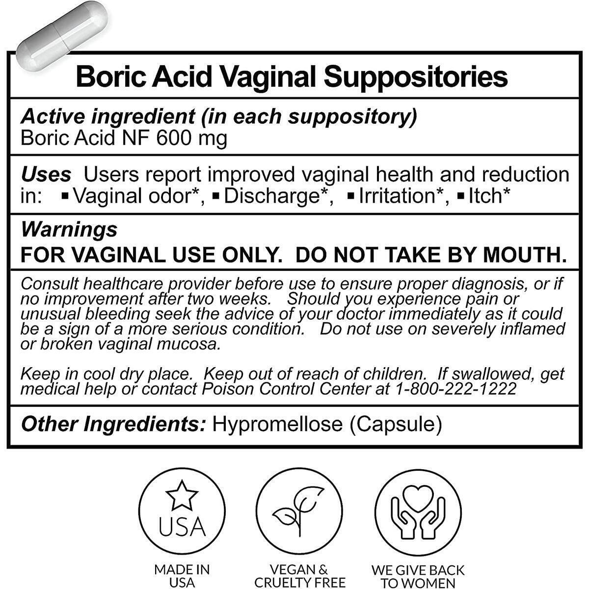 Vegan Boric Acid Suppositories Cashback Rebate - RebateKey